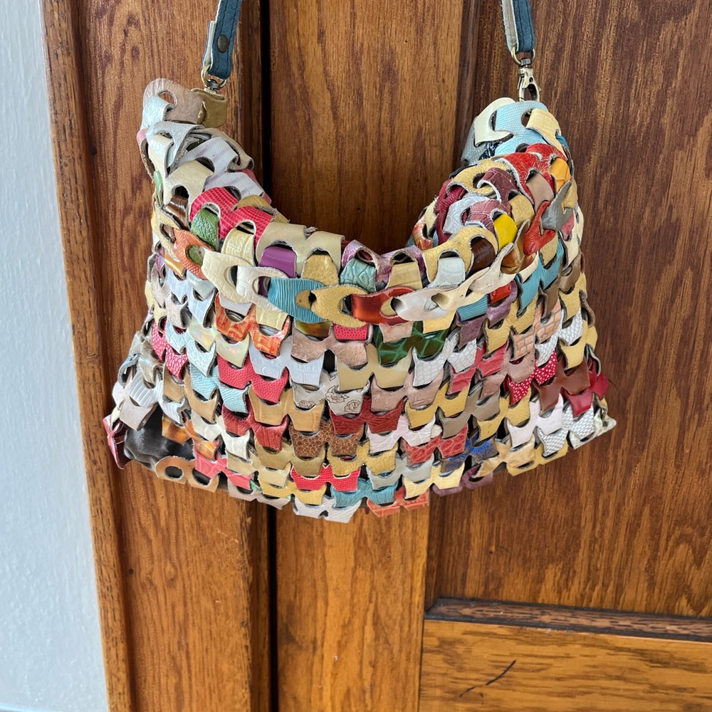 Nila Anthony Multicolor Patchwork Leather Hobo Ba… - image 3